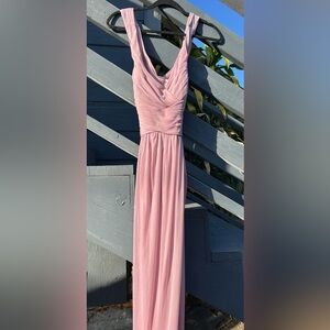 David's Bridal Blush Maxi Dress